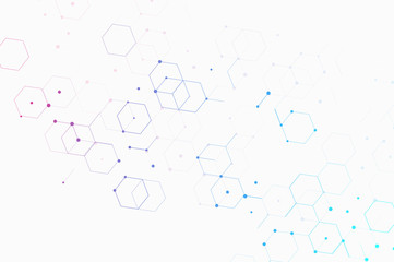 Abstract molecules design. Molecular structure and communication. Background with connecting dots and lines. Graphic concept for your design