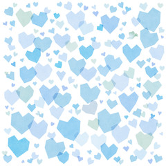 カクカクしたハート1-ブルー