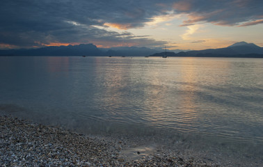Garda Lake at sunset
