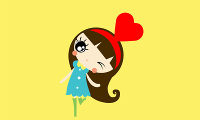 cute girl for valentine's day