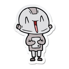 sticker of a cartoon robot