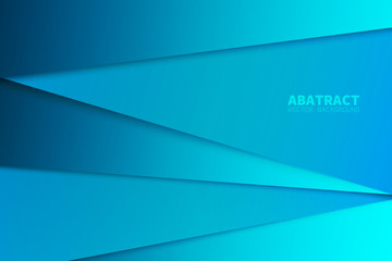 Blue triangle vector background arrow angle paper layer overlap on space for text and message artwork background design