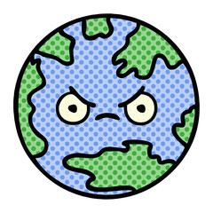 comic book style cartoon planet earth