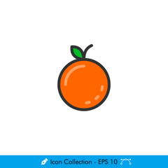 Orange Icon / Vector - In Color Design