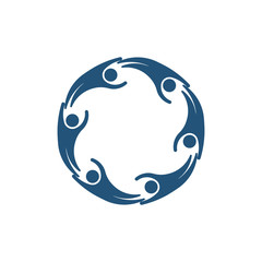 Relationship of six People Logo - Vector