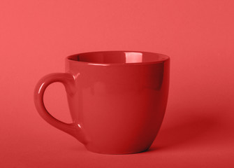 Living Coral trend color of the year 2019 mug cup background