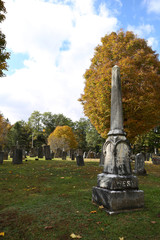 Fototapeta premium Cemetery in Vermont in the Fall