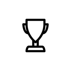 trophy outline vector icon