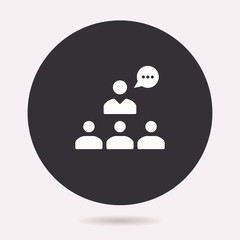 Presentation - vector icon. Illustration isolated. Simple pictogram.