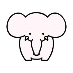 quirky comic book style cartoon elephant