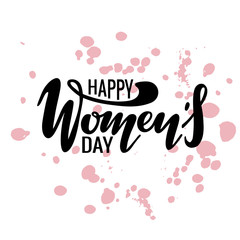Vector illustration of Happy Womens day with the inscription for packing product