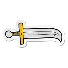 sticker of a cartoon sword