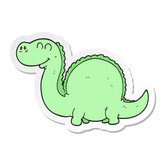 sticker of a cartoon dinosaur