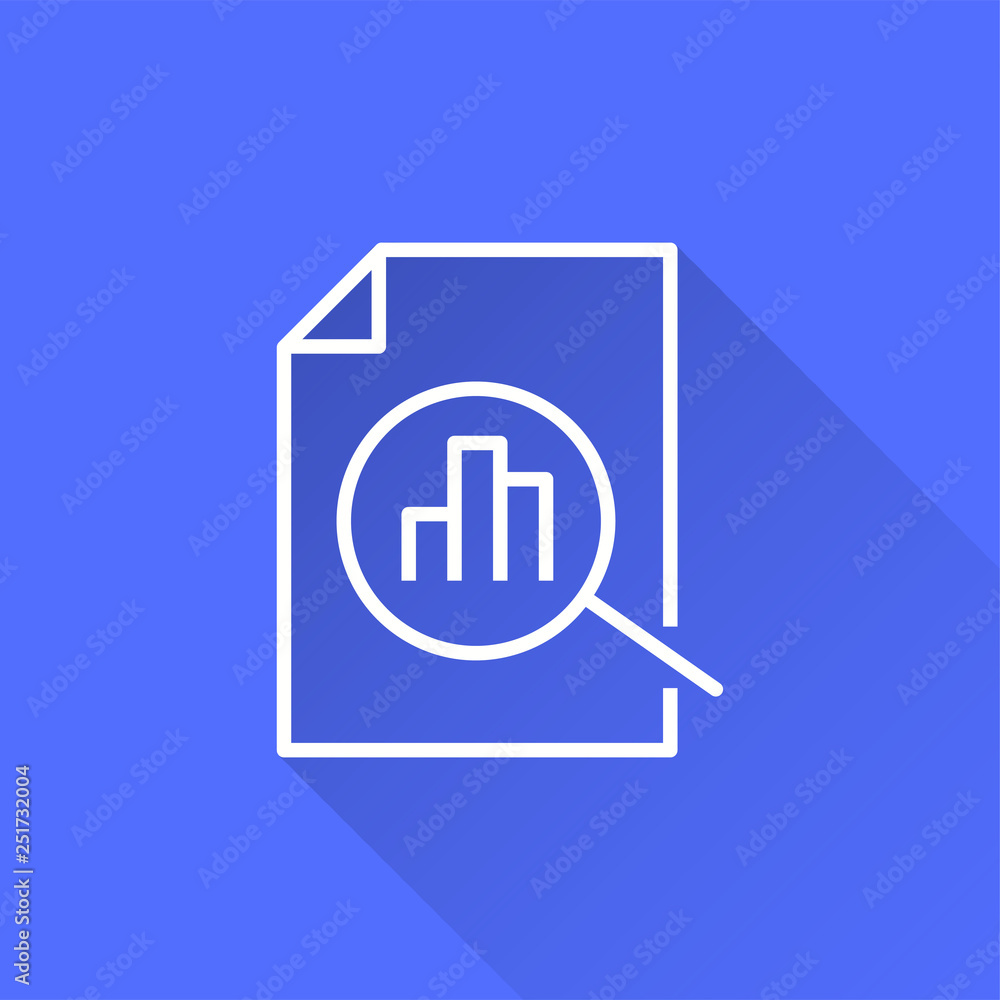 Poster data analysis - vector icon for graphic and web design.