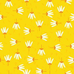 abstract daisy flower abstract seamless pattern with white background