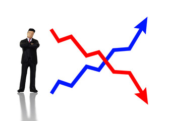 ビジネスマンとチャート