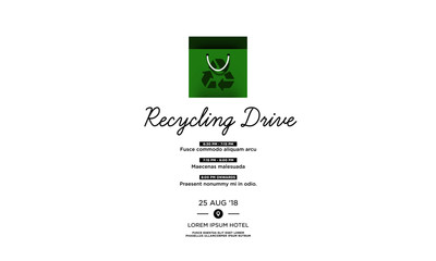 Recycling Drive Invitation Design with Where and When Details