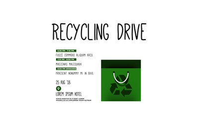 Recycling Drive Invitation Design with Where and When Details
