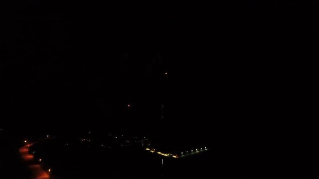 Aerial, fireworks in Kentucky