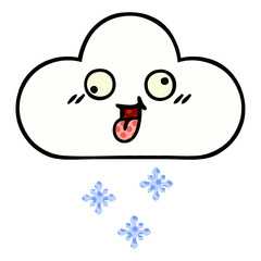 comic book style cartoon snow cloud