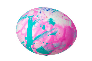 Colorful Easter Egg isolated on white