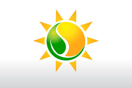 Logo sun and leaf