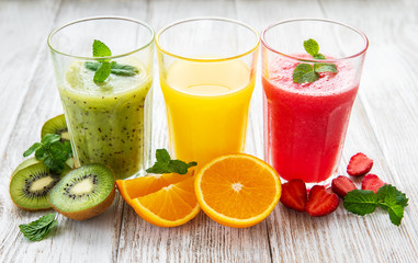 Healthy fruit smoothies