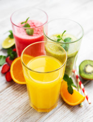 Healthy fruits smoothies