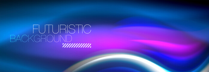 Fluid colors mixing glowing neon wave background, holographic texture