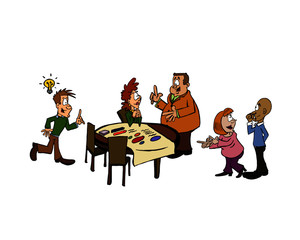 Collaborative work style world cafe