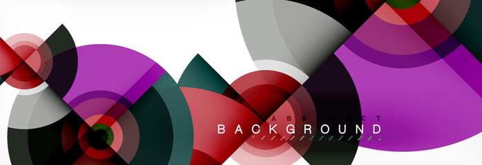 Round shapes vector abstract background. Trendy circle shapes composition vector