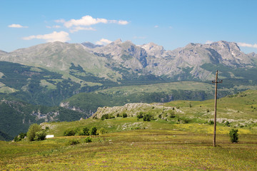 Obraz premium National Park Durmitor, a mountain pass, Montenegro 