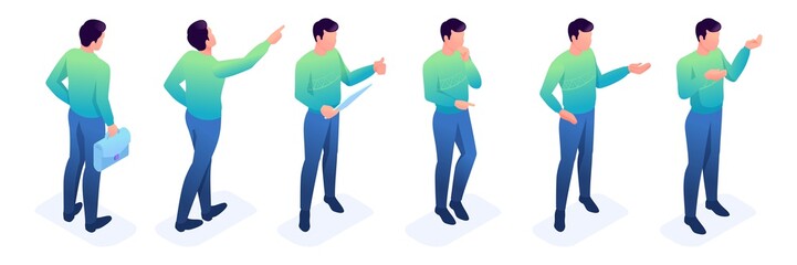 Isometric Set Young Men, a Bright Sweater