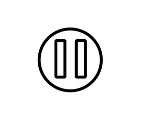 Play button line icon, outline vector sign, linear style pictogram isolated on white. Symbol, logo illustration.