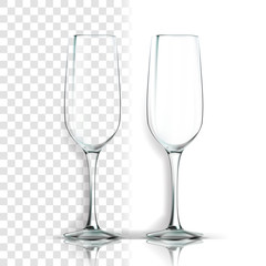 Transparent Glass Vector. Brandy Blank. Empty Clear Glass Cup. For Water, Drink, Wine, Alcohol, Juice, Cocktail. Realistic Shining Glassware Transparency Illustration