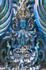Fototapeta na wymiar Thai Angel Goddess Statue at the Temple, Thailand