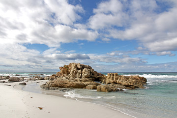 Sea and rocks at Friendly Beach, Tasmania