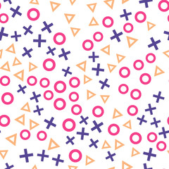 Vector seamless pattern background. Modern stylish abstract texture. Different geometric figures