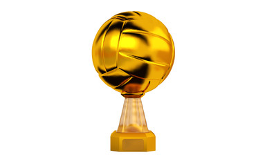 Front view of Volleyball Gold Trophy