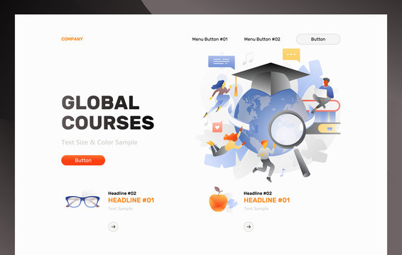 Global Courses Web Header Template