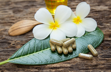 Herbal medicine with herb for healthy eating in good living life 