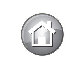 Web home flat icon for apps and websites