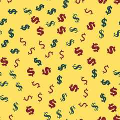 USA dollar money symbol. Seamless vector EPS 10 pattern