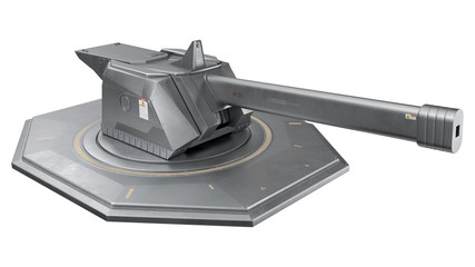 Railgun Turret - 3D Concept © Aicrovision