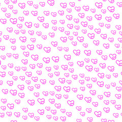 Hearts for Valentine's Day. Romantic feeling and love. Seamless vector EPS 10. Abstract geometric pattern. Multicolor Figures. Texture for print and Banner. Flat style