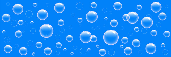 white transparent bubble on a blue background