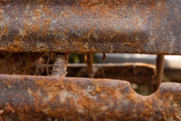 Rust destroys the surface of steel machinery, causing damage to surfaces and structures.