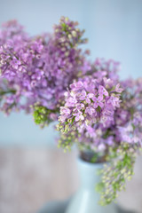 Obraz premium Close-up floral composition with a lilacs. Pastel colors.