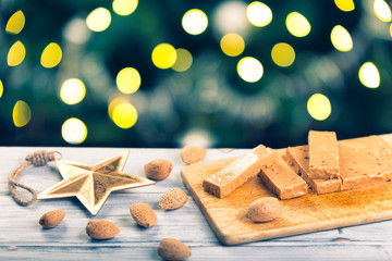 Turrón nougat confection