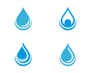 Set of abstract water drops symbols,logo template